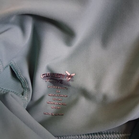 Old Navy Women's Size 2X Green PowerSoft Medium Support Go-Dry Sports Bra - Picture 5 of 8